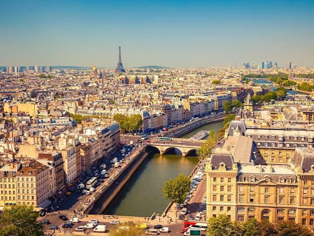 Paris Eiffel Tower at sunset